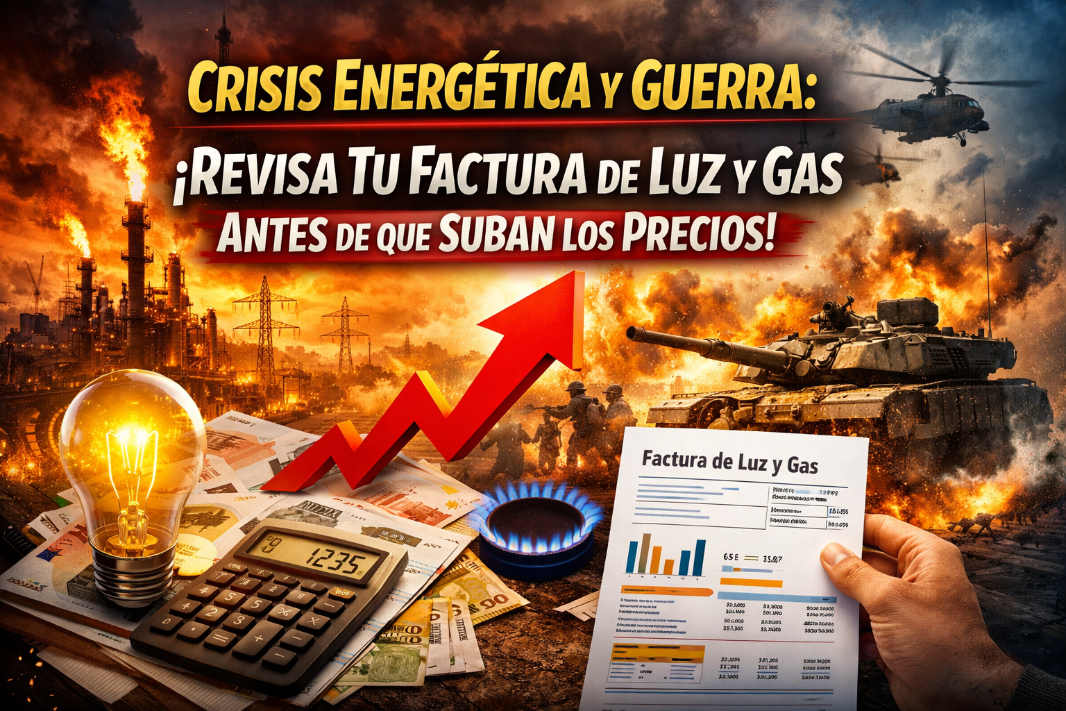Crisis energética y guerra: por qué ahora es el momento de revisar tu factura de luz y gas